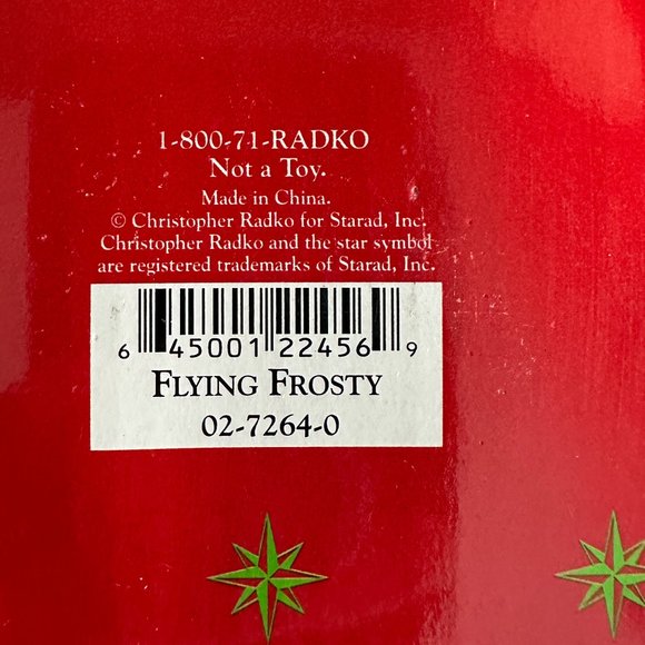 Vintage Christopher Radko Flying Frosty Ornament, New in Box - Picture 6 of 6